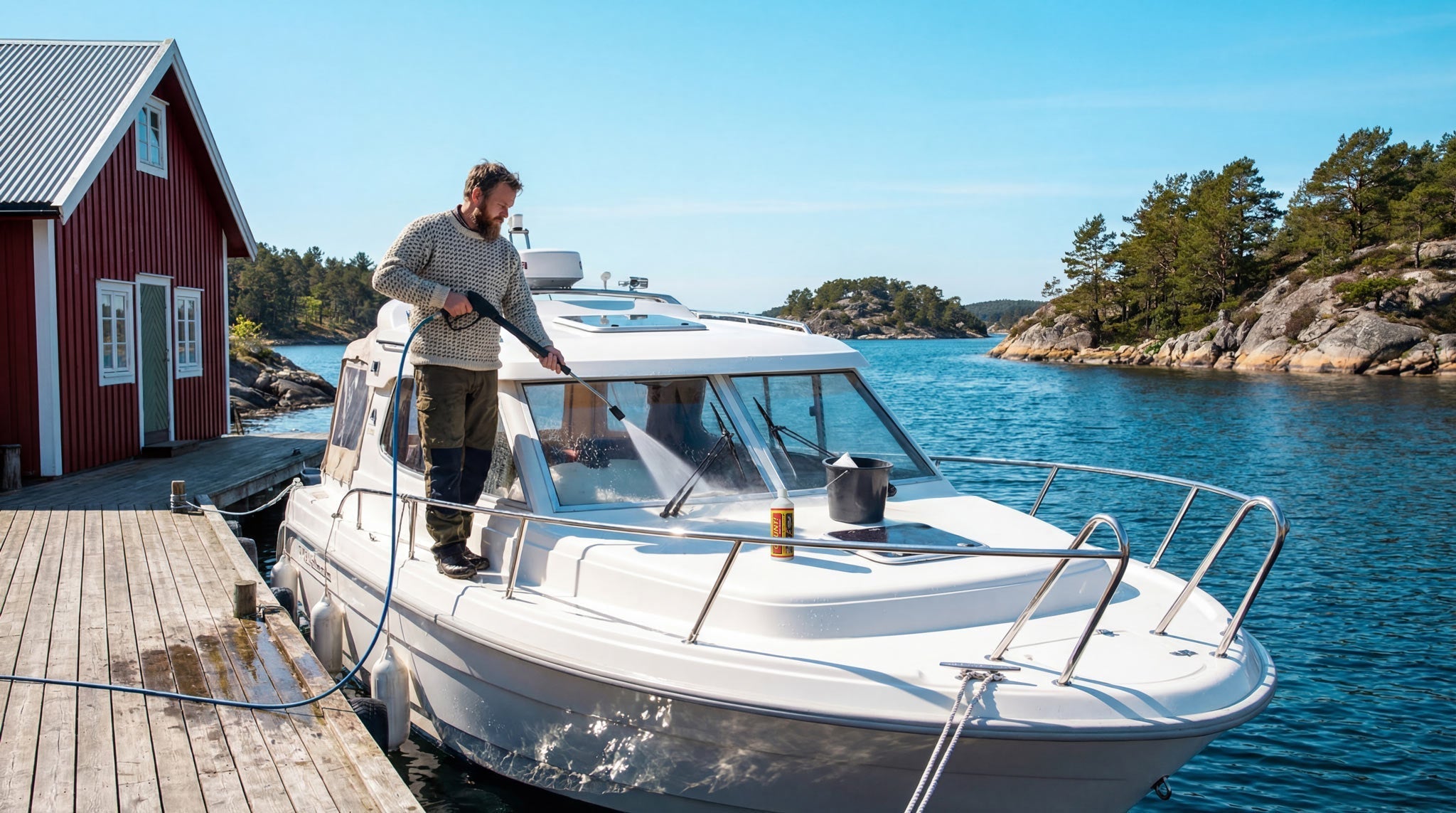 Slik fjerner du gulbrun misfarging på gelcoat – helt uten skrubbing